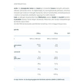 Nanosupps Protein Taco nutrition table, showcasing protein content and ingredients per 100g and 22g servings.
